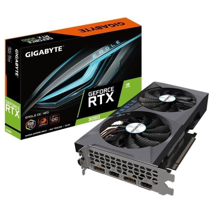 Carte Graphique GIGABYTE RTX 3060 EAGLE OC 12G LHR (GV-N3060EAGLE OC-1