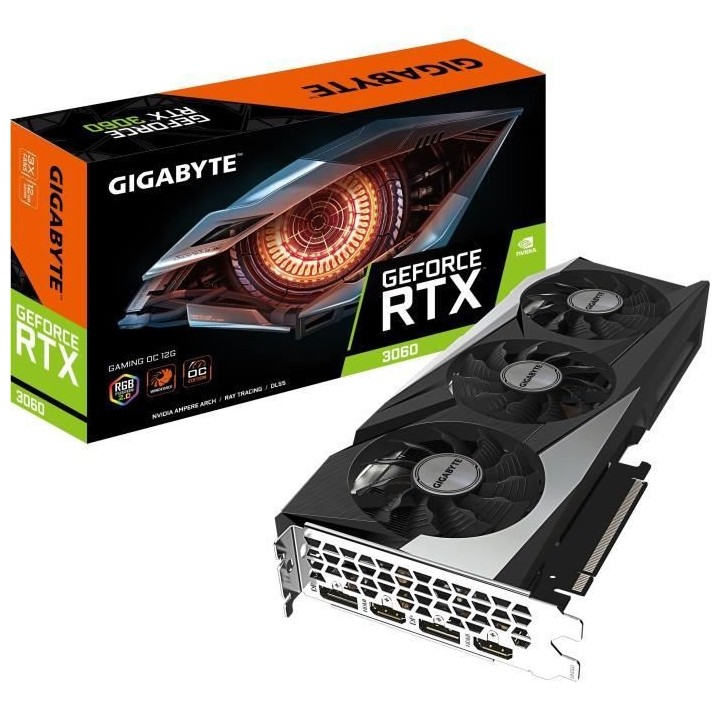Carte Graphique GIGABYTE RTX 3060 GAMING OC 12G LHR (GV-N3060GAMING OC