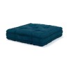 Coussin de sol Grand Format 100% Coton 60x60x15 cm BLEU CANARD