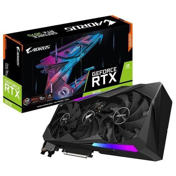 GIGABYTE Aorus - Carte graphique GeForce RTX 3070 MASTER - 8Go LHR