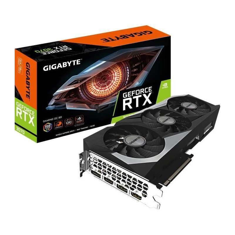 Carte Graphique GIGABYTE RTX 3070 GAMING OC 8G LHR (GV-N3070GAMING OC-8GD)