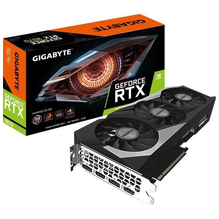 Carte Graphique GIGABYTE RTX 3070 GAMING OC 8G LHR (GV-N3070GAMING OC-