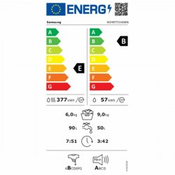 Laveuse - Sécheuse Samsung WD90T534DBN 9 kg 1400 rpm 1400RPM