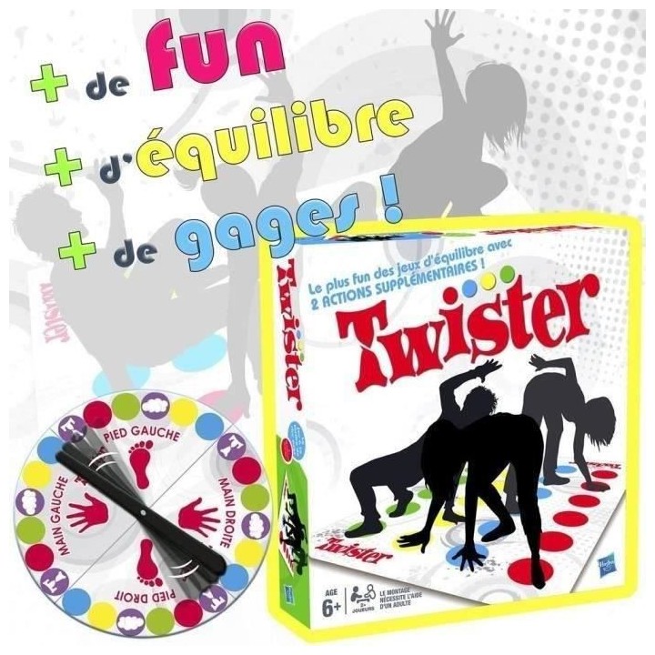 TWISTER - Jeu d'ambiance pour enfants - a partir de 6 ans