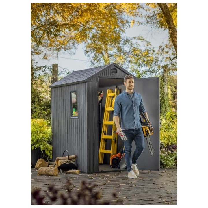 KETER Abri de jardin en résine DARWIN 46 2,2m² - Gris