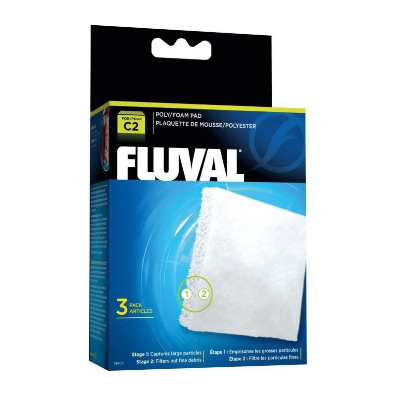 FLUVAL Plaquette mousse/polyester C2,3unité - Pour poisson