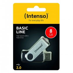 Clé USB INTENSO 3503460 8 GB Noir Noir/Argenté 8 GB