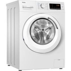 Lave-linge hublot HAIER HW80-B1239N-FR - 8 kg - Moteur direct motion - 1200 trs/min - Vapeur - Classe A - Traitement anti-bacté