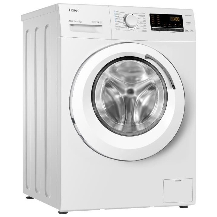 Lave-linge hublot HAIER HW80-B1239N-FR - 8 kg - Moteur direct motion -