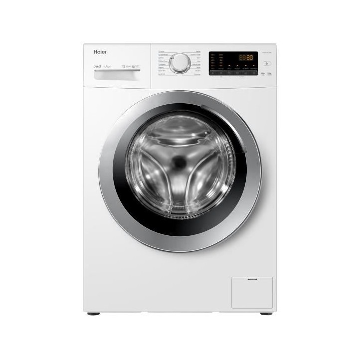 Lave-linge hublot HAIER HW90-B1239N-FR - 9 kg - Moteur direct motion -