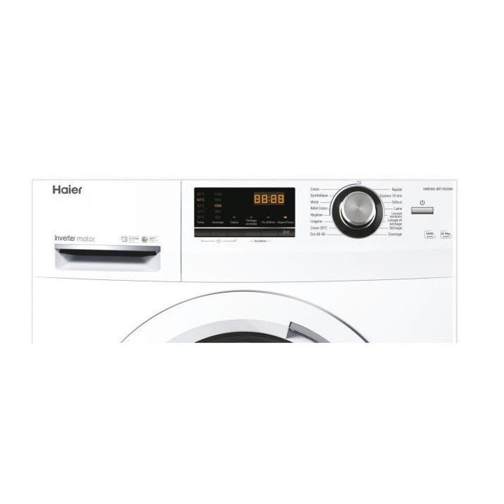 Lave-linge séchant HAIER HWD80-BP14636NFR - 8 / 5 kg - Induction - Va