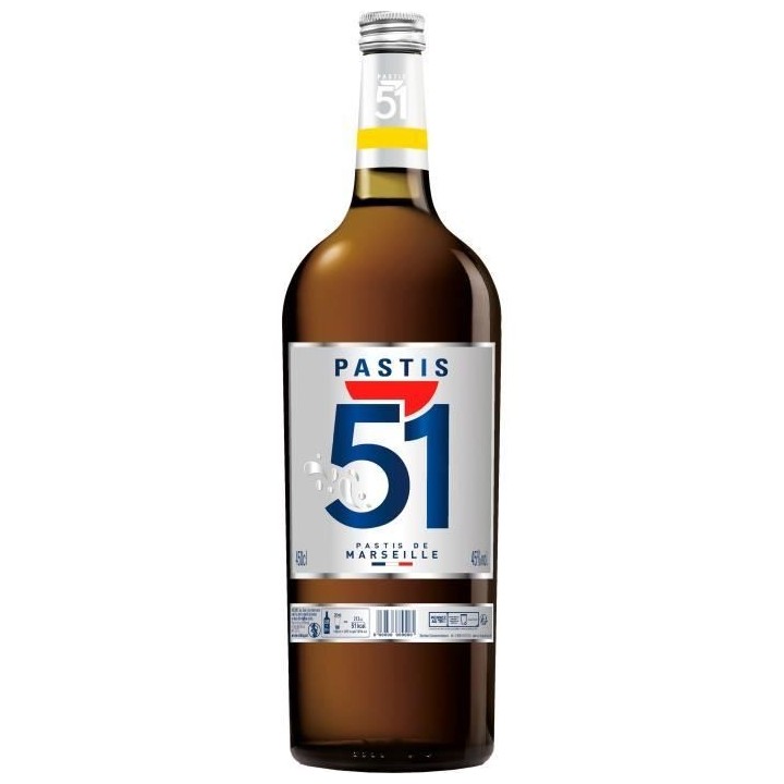 Pastis 51 - Apéritif anisé - Pastis de Marseille - 45,0% Vol. - 450c