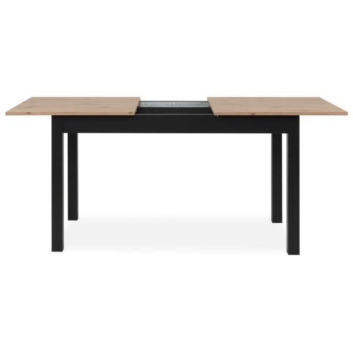 Table extensible COBURG + 1 allonge 40cm - Style industriel - Chene ar