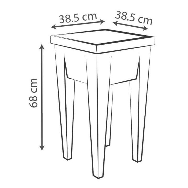 Espace Potager Veg&Table URBAN Taupe - L38,5 x P38,5 x H68 cm - 4 bouc