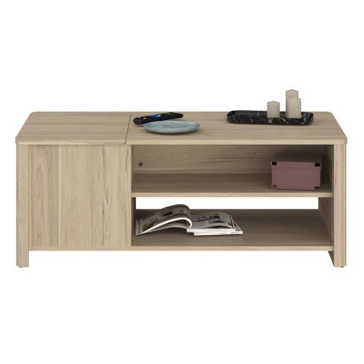 Table basse BETTY rectangulaire - En panneau de particules revetu papi