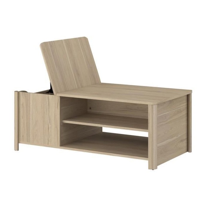 Table basse BETTY rectangulaire - En panneau de particules revetu papi