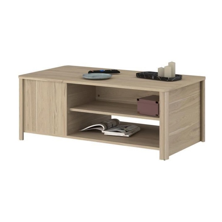 Table basse BETTY rectangulaire - En panneau de particules revetu papi