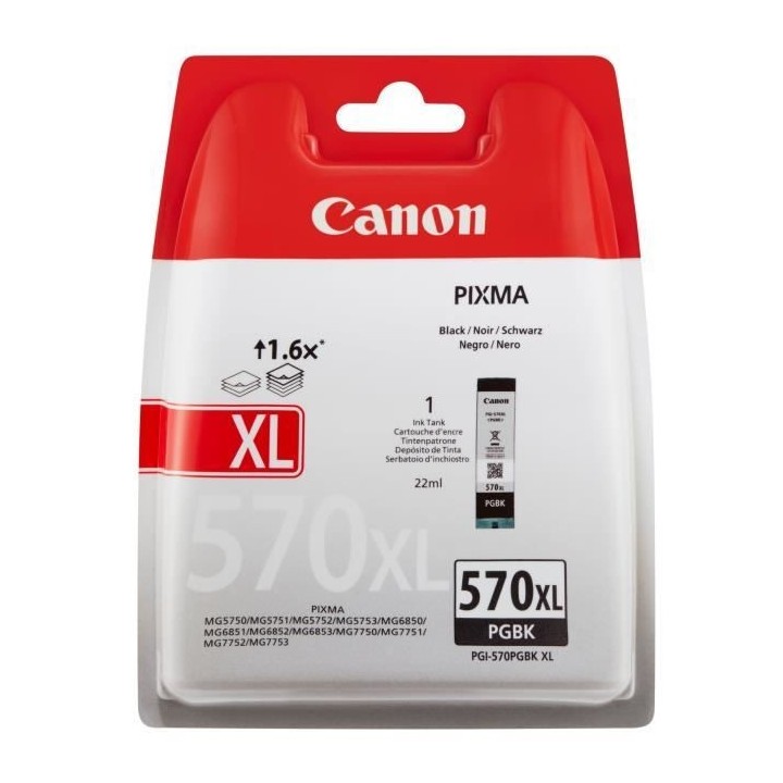 CANON Cartouche d'encre PGI-570 XL grande capacité Noir (PGI570XL)