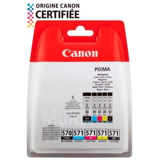 CANON Pack de 5 cartouches d'encre PGI-570 / CLI-571 PGBK/Noir/Cyan/Ma