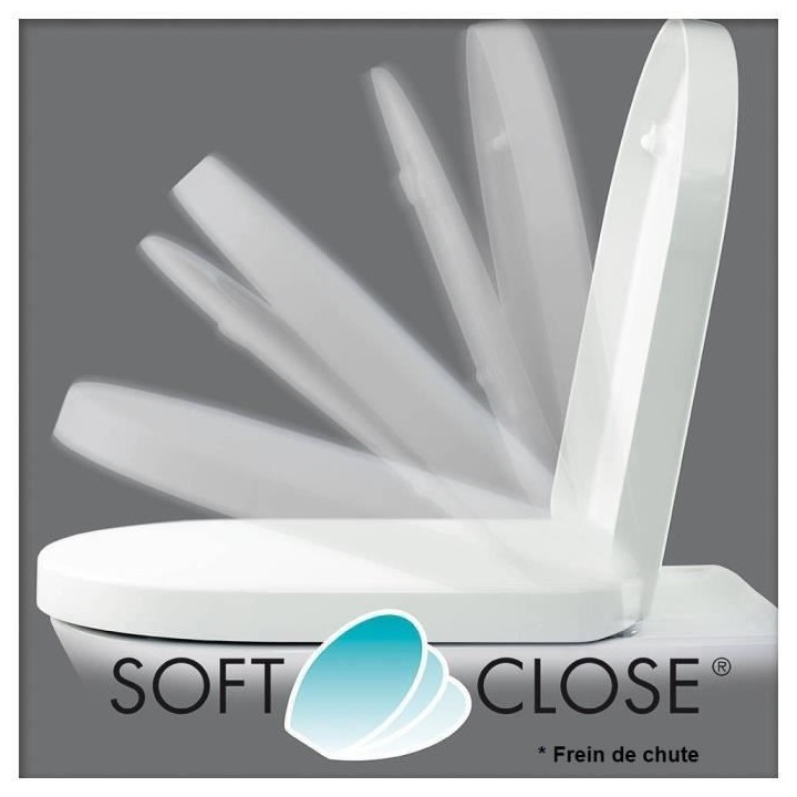 CEDO Abattant Pebble Beach blanc 46x38,3x4,9cm