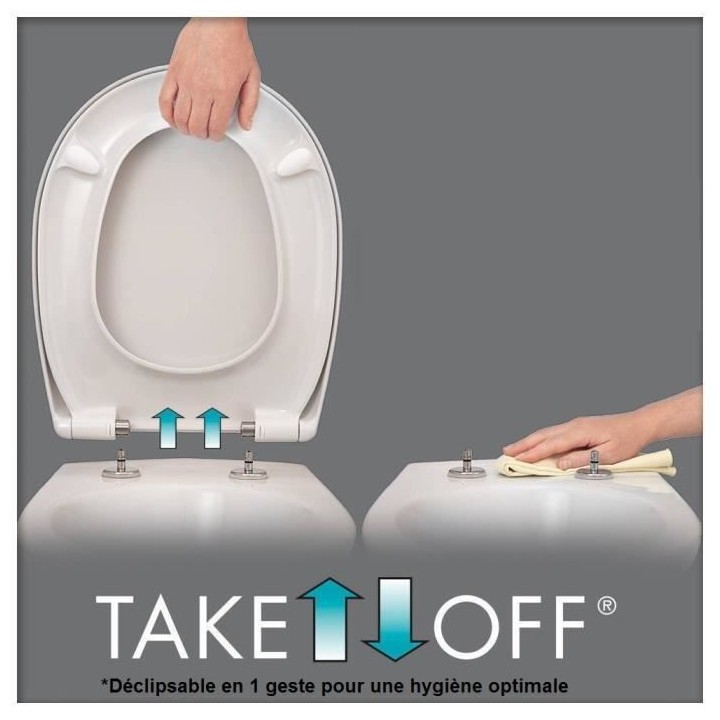 CEDO Abattant Pebble Beach blanc 46x38,3x4,9cm