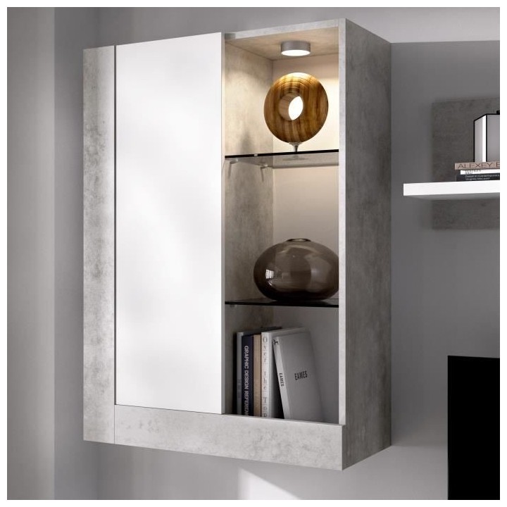 Ensemble Meuble TV TOKIO - Classique - Panneaux de particules - Blanc