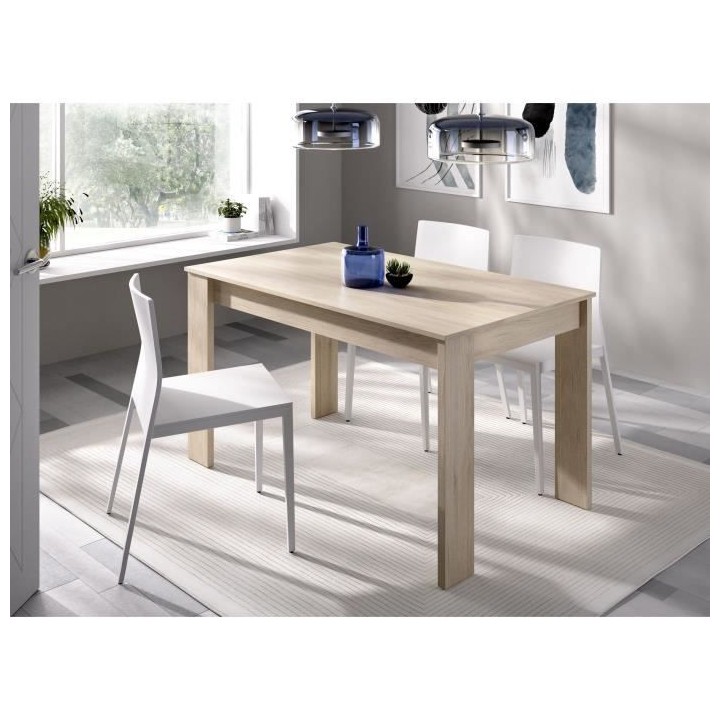 Table a manger ou cuisine SAMI - 4 personnes - Mélaminé Chene nature