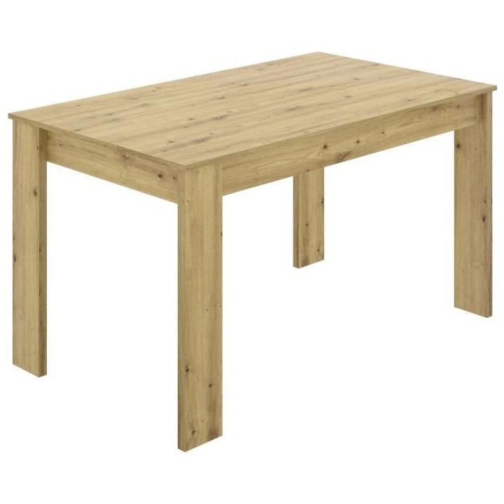 Table a manger SAMI - 4 personnes - Mélaminé Chene Artisan - L 139 x