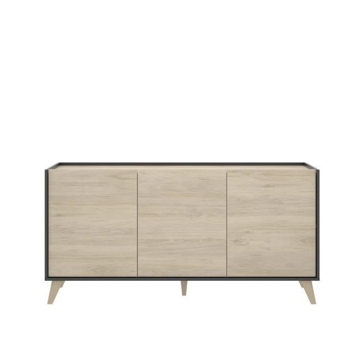 Ensemble meuble TV table basse buffet KOLN- Mélaminé - Style scandin