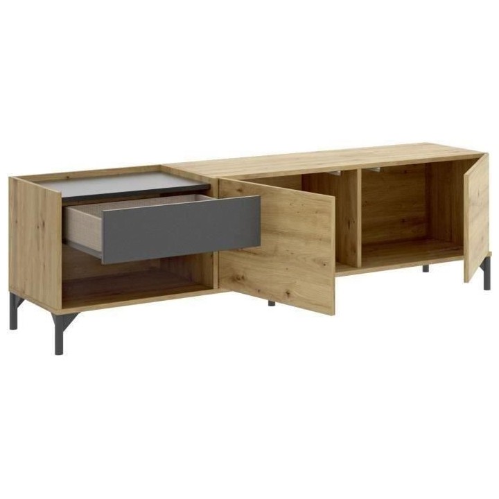 Ensemble Meuble Tv et table basse relevable- Mélaminé - LUND