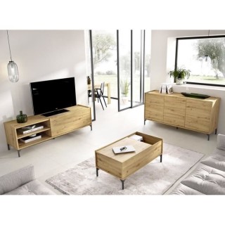 Ensemble salon Meuble TV 155cm + Buffet 3 portes 155 cm + Table basse