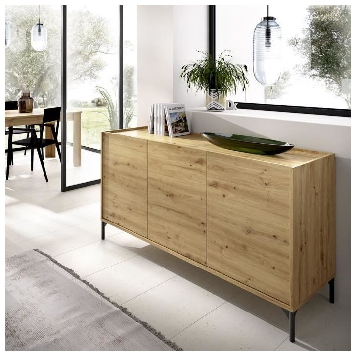 Ensemble salon Meuble TV 155cm + Buffet 3 portes 155 cm + Table basse