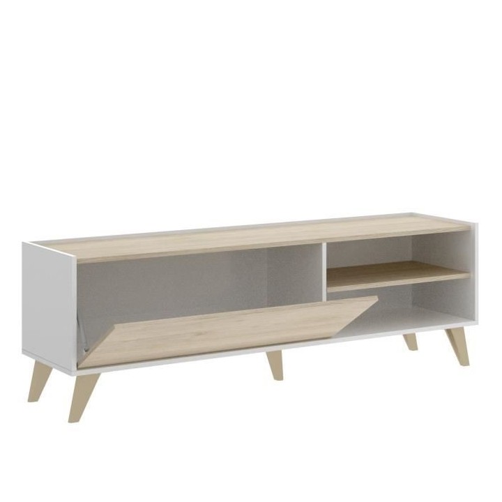 Ensemble meuble TV table basse buffet NESS - Mélaminé - Style scandi