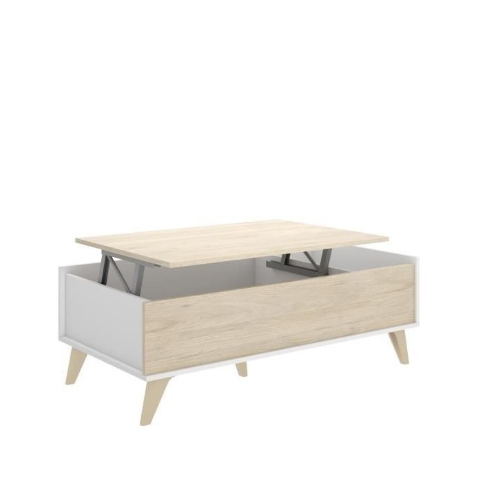 Ensemble meuble TV table basse buffet NESS - Mélaminé - Style scandi