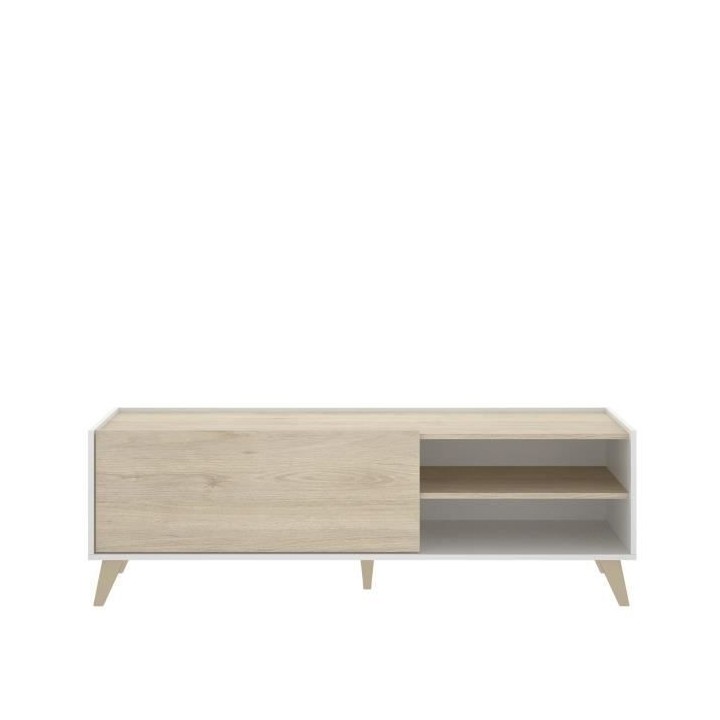 Ensemble meuble TV table basse buffet NESS - Mélaminé - Style scandi