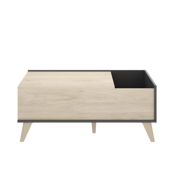 Ensemble salon NESS : Meuble TV + Table basse relevable - Mélaminé -