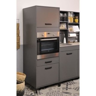 STORM Colonne four - Coloris gris ombre - L63 x P60 x H188 cm - 2 Port