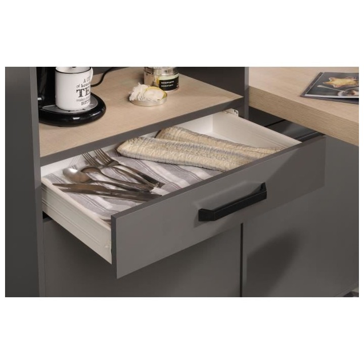 STORM Colonne - Coloris Gris ombre - L60 x P42 x H188 cm - 1 Porte + 1