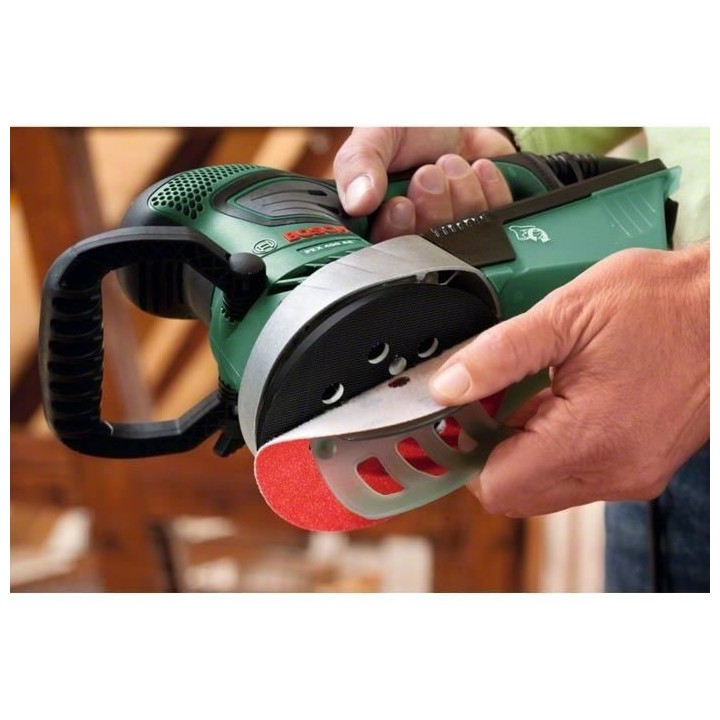 Ponceuse excentrique filaire Bosch - PEX 400 AE (350W, livrée avec co