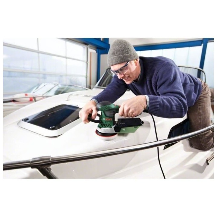 Ponceuse excentrique filaire Bosch - PEX 400 AE (350W, livrée avec co