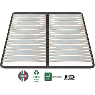 SEDAC Sommier OPTISIZE 160 x 200 - Cadre a lattes extra large 141mm de