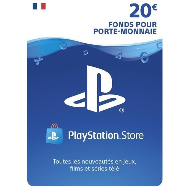 Carte cadeau de 20€ a utiliser sur le PlayStation Store