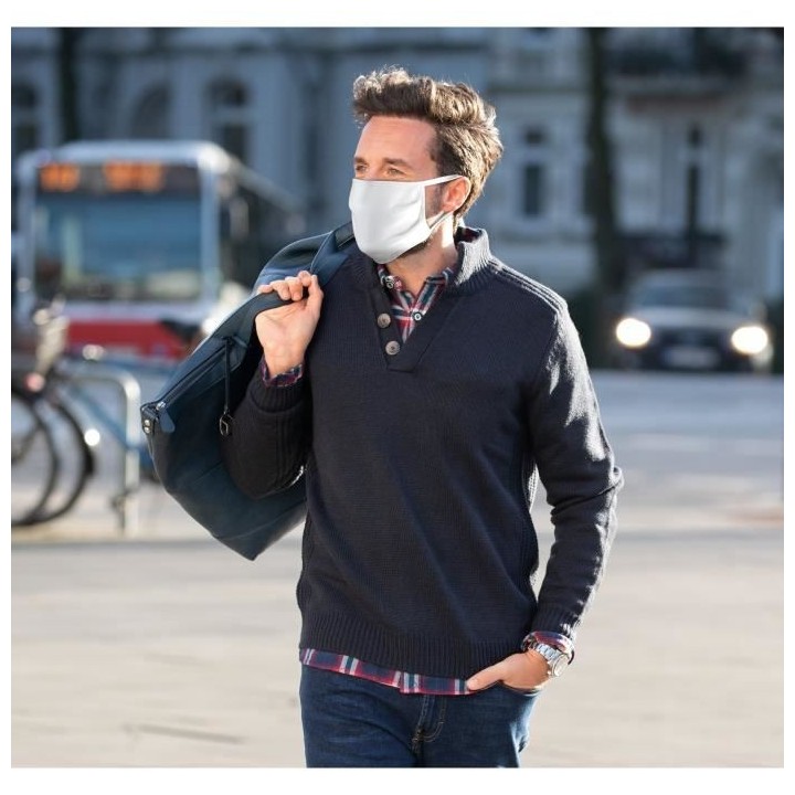 DIM Lot de 5 Masques UNS1 en Tissu Protection Visage Lavable 30 fois