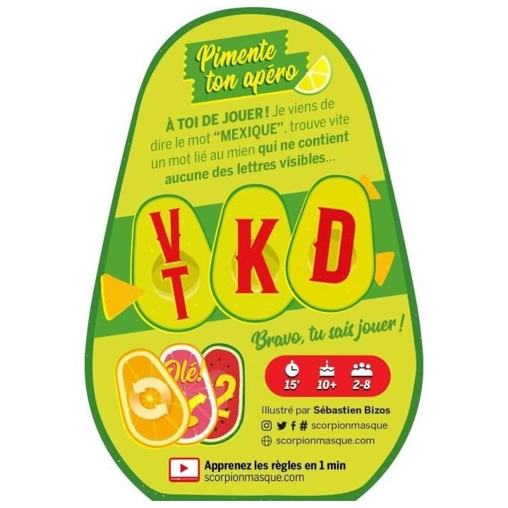 Jeu de société Olé Guacamolé - Pour toute la famille - 10 ans et p