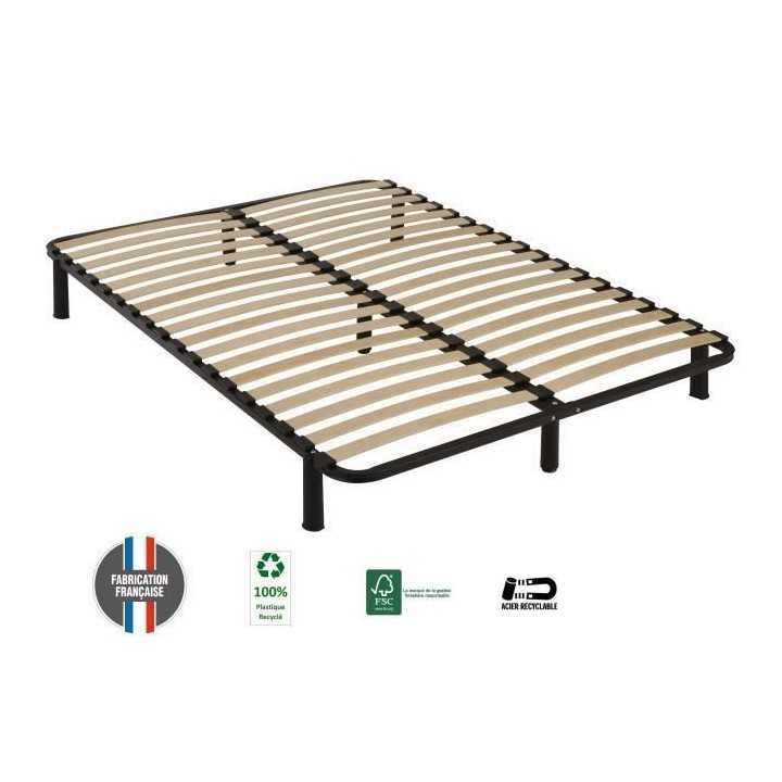 SEDAC CONFORTKIT Cadre a lattes en kit 160 x 200 - 26 cm