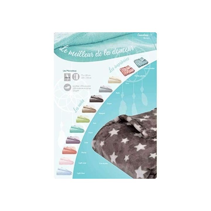 DOMIVA Couverture MICRODOUX 75x100 cm Lilas
