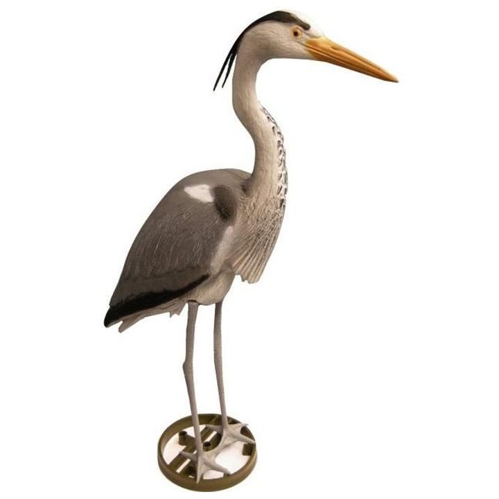Héron décoratif - UBBINK - Résine - Hauteur 87 cm - Gris