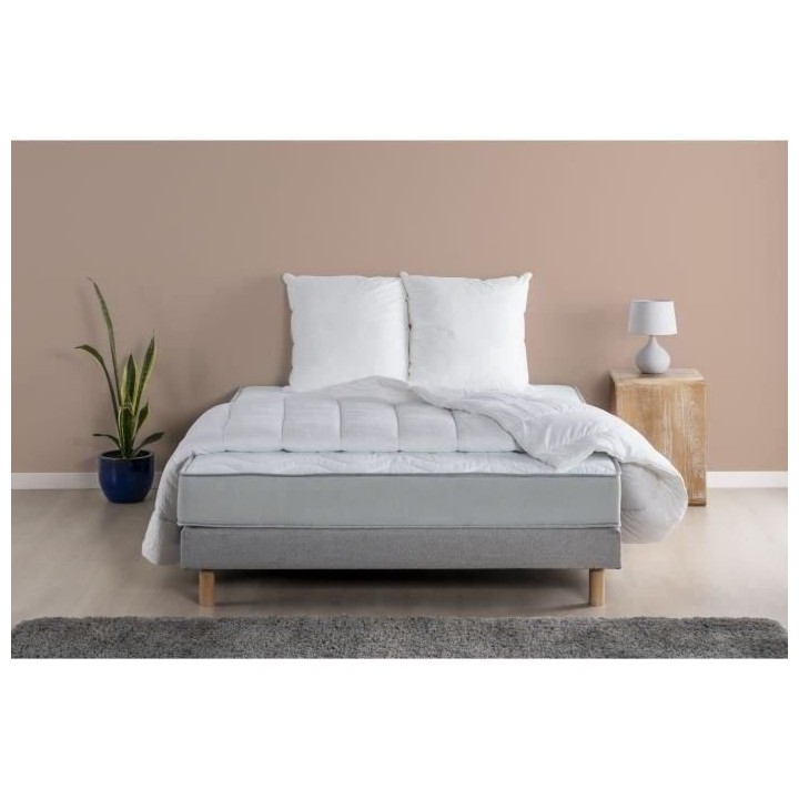 DEKO DREAM Pack matelas 160x200cm + couette 240x220 + 2 oreillers MISA