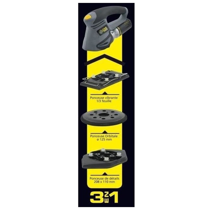 Ponceuse multifonction - FARTOOLS - MPS200 - Plateaux interchangeables