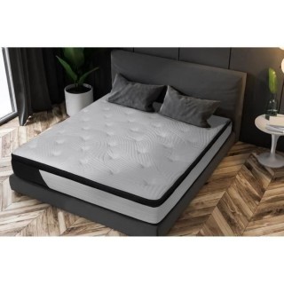 Matelas 140x190 cm CASSIE - 30 cm - 560 Ressorts ensachés et Mémoire